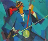 Rabah Signed Oil on board 48 x 56cm Provenance: A gift from the artist to his nephew, the present owner- by Seif Wanly, Oil on board, sold Nov 2017
