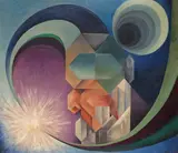 Research Chemist Signed and dated '46 by Henry Elliott-Blake, Oil on canvas, sold Nov 2017