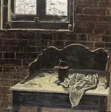 Ned's Shed Signed Oil on canvas 96 x 96cm- by David Shaw, Oil on canvas, sold Nov 2017
