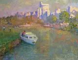 A view of Windsor Signed Oil by Alan Stenhouse Gourley, Oil on board, offered Nov 2017