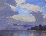 Storm Clouds over Dunloe Mountains by Seán O'Connor, 1968, Oil on board, sold Nov 2017