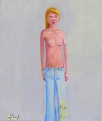 Young woman Signed with initials Oil by Charles Williams Neac, Oil on canvas, offered Nov 2017