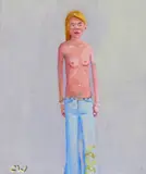 Young woman Signed with initials Oil by Charles Williams Neac, Oil on canvas, offered Nov 2017