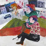 The Dreamer Signed verso Oil on canvas 100 x 100cm- by Fred Yates, Oil on canvas, offered Nov 2017