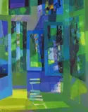 Les fenêtres Signed, also signed and titled verso Oil on canvas 92 x 73cm ++Unlined, a few spots of bloom otherwise good condition - by Camille Hilaire, Oil on canvas, sold Nov 2017