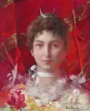 Diane Signed Oil on canvas 46 x 38cm ++Unlined, good condition by Marius Jognarelli, Oil on canvas, offered Nov 2017