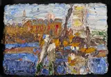 Work on the Rotherhithe tunnel by George Rowlett, 1998, oil on board, sold Nov 2017