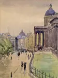 The National Gallery, Trafalgar Square, London Watercolour 28 x 21cm Provenance: David Messum, Petits Mâitres, 1988 Lots 1-11 The Property of a Lady of Title by Ernest Procter, Watercolour, sold Nov 2017