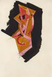 Vorticist figure by David Bomberg, Watercolour over pencil, sold Nov 2017