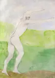 Running man Signed and dated 76 Watercolour over by Elisabeth Frink, Watercolour over pencil, sold Nov 2017