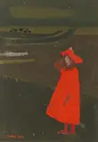 Girl in Red II Signed and dated 1983 Gouache 25.5 x 18cm Provenance: Royal West of England Academy, Bristol, Annual Exhibition 1983, No by Mary Fedden, 1983, Gouache, sold Nov 2017