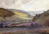 The Valley by Geoffrey Robinson, Watercolour with bodycolour, sold Nov 2017