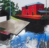 Backwater Signed and titled on backing paper Gouache 19.5 x 19.5cm Provenance: Artist's label verso Lots 214-231 The Property of a lady ++Good condition - by Trevor Sowden, Gouache, sold Nov 2017