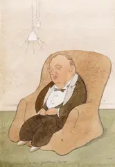 Untitled by Max Beerbohm, Pencil and watercolour, sold Nov 2017