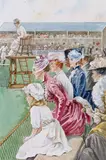 Watching and playing tennis A pair by R. C. Cox, watercolour, offered Nov 2017