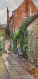 At the kitchen door; An old Cottage Garden, both Costessey, Nr by Miller Smith, watercolour, sold Nov 2017