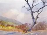 A tree at Santon by Archibald Knox, Watercolour, sold Nov 2017