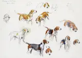 Crawley & Horsham by Lionel Edwards, 1961, Pencil and watercolour heightened with white, offered Nov 2017