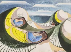 Untitled by Theodore Hancock, 1952, Watercolour, sold Nov 2017