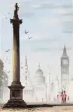 s Column, St. Paul by Felix Kelly, Watercolour with bodycolour, sold Nov 2017