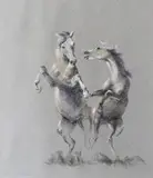 Untitled by John Skeaping, Pastel on grey paper, sold Nov 2017