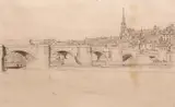 On the Loire Signed and dated 1924 Pen by Robert Austin, 1924, Pen, ink and pencil, sold Nov 2017