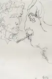 Oscar Wilde and friend Signed and dated 26.5.96 Pencil 29 x 20cm Provenance: Marlborough Fine Art, 21st May 1997, No by Maggi Hambling, Pencil, sold Nov 2017