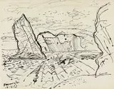 Freshwater Bay by John Piper, Pen and ink, sold Nov 2017