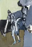 Bathers by a cliff Signed and dated 55 Pen by Keith Vaughan, Pen, ink and gouache, sold Nov 2017