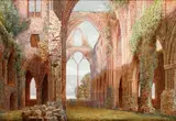 Tintern Abbey by Thomas Prytherch, oil on canvas,, offered May 2014
