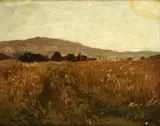 Landscape by Fritz Baer, oil on board, sold May 2014