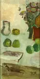 Stil life with apples by Earl George Alexander Eugene Douglas Haig, oil on canvas laid on board, sold Feb 2014
