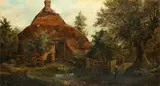 Going to the dairy; A wayside rest by Fred Burton, oil on canvas, offered Feb 2014