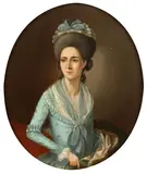 Portrait of a lady by English School 18th century, oil on panel, sold Feb 2014