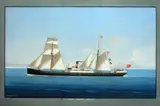 S.S. Henry Anning Cardiff, off the Bay of Naples by Gaetano D'Esposito, gouache,, sold Feb 2014