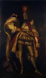Portrait of George Villiers, 2nd Duke of Buckingham, full-length, in ceremonial robes and wearing the Order of St. George by Peter Lely, oil on canvas, sold Feb 2014
