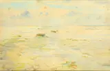 Seascape by Nelson Dawson, watercolour, sold Jan 2014