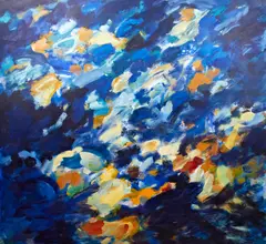 'Waterflow' (1992-1993) by Clement McAleer, acrylic, offered Jan 2014