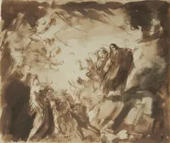 Walpurgisnacht by Augustus Edwin John O.M., pen and ink, sold Jan 2014