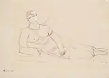 Ricordo di Tarquinia by Marino Marini, pen, black ink and gouache on paper, sold Jan 2014