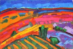 Landscape by Pierre Ambrogiani, oil on canvas, sold Jan 2014