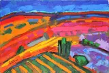 Landscape by Pierre Ambrogiani, oil on canvas, sold Jan 2014