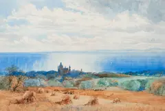 Dunrobin Castle by William Simpson, watercolour, offered Feb 2014