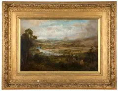 Dunkeld, the Tay from Craigiebarns by John Crawford Wintour, oil on canvas, sold Feb 2014