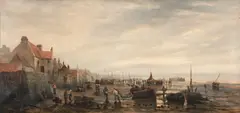 Newhaven Harbour by John Jack, oil on canvas, sold Feb 2014