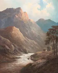 Glen Nevis and Loch Afric by Douglas Falconer, oil on canvas,, sold Feb 2014