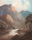 Glen Nevis and Loch Afric by Douglas Falconer, oil on canvas,, sold Feb 2014