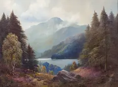 Ben Venue and Loch Achray by Douglas Falconer, oil on canvas, sold Feb 2014