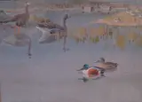 Duck Pond by Donald Watson, gouache, sold Feb 2014