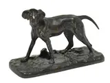 French patinated bronze model of a pointer by Pierre-Jules Mêne, patinated bronze, offered Jun 2014